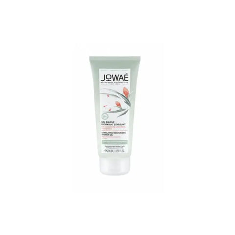 Jowae Stimulating Moisturizing Shower Gel 200ml, bottle with label, shown in close-up with bright, clean design.