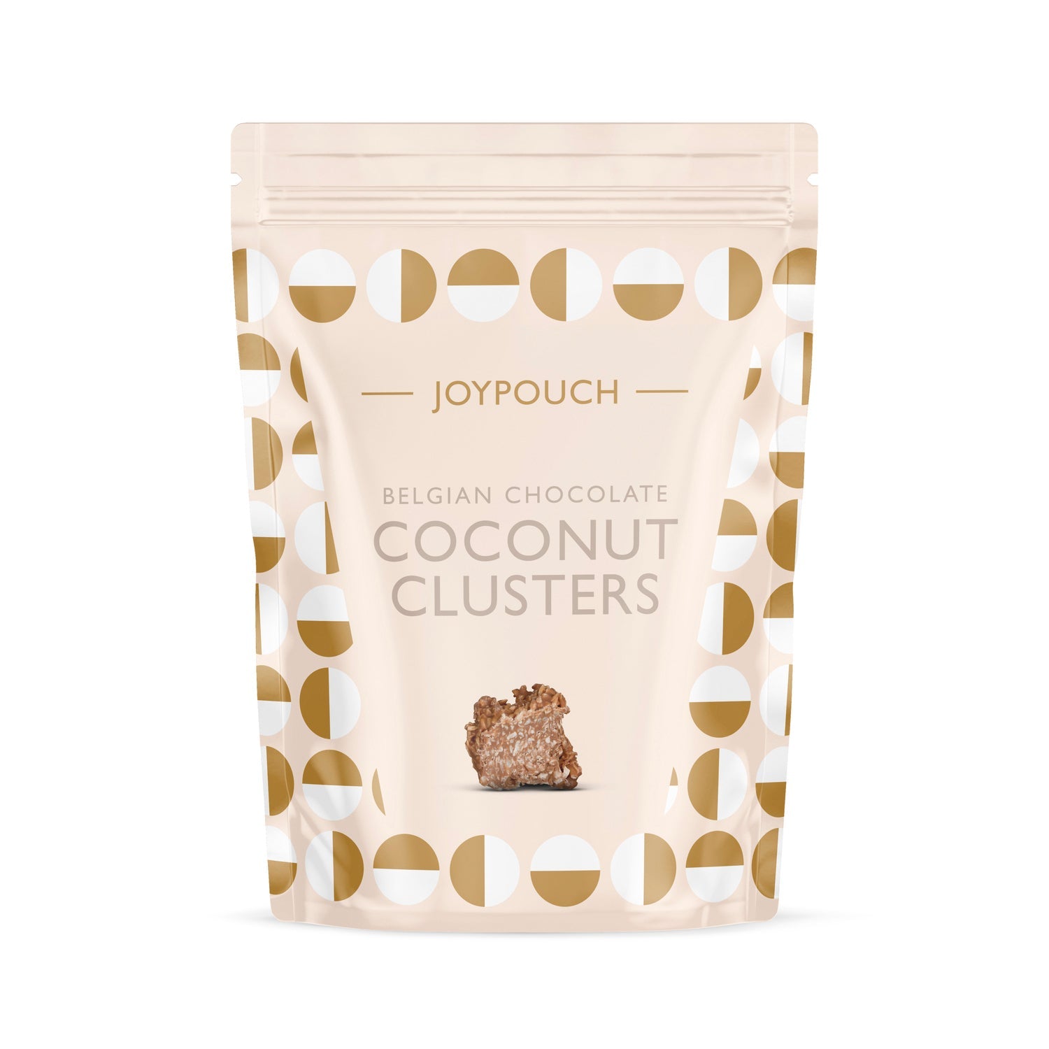 Milk chocolate covered coconut clusters by Jag Couture London New York in a close-up image showing the sweet treats.