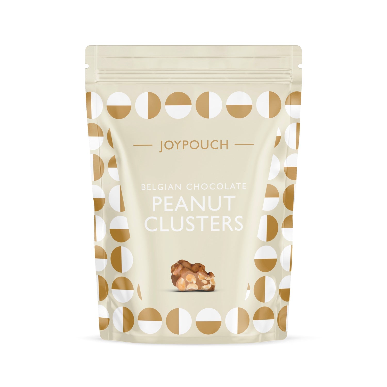 Milk chocolate covered peanut clusters by Jag Couture London-New York, showcasing glossy chocolate coating and crunchy peanuts inside.