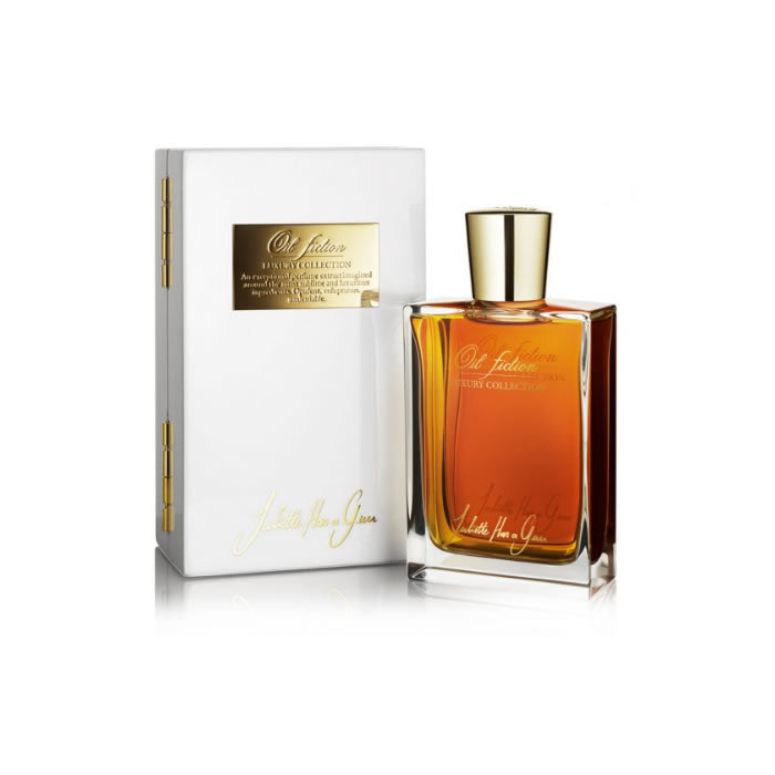 Juliette Has A Gun Oil Fiction Eau de Parfum spray 75ml bottle with sleek design and elegant packaging.