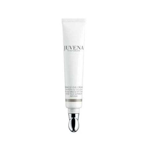 Jag Couture London New York Juvena Miracle Eye Cream 20ml jar with silver lid and sleek packaging.