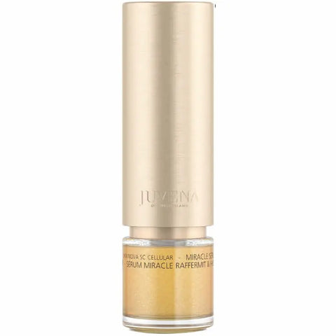 Juvena Miracle Serum bottle labeled "Firm and Hydrate" 30ml, with elegant packaging from Jag Couture London New York.