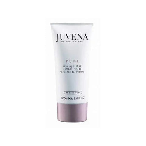 Jag Couture London New York Juvena Pure Refining Peeling 100ml bottle, skincare product with a sleek design and clear label.
