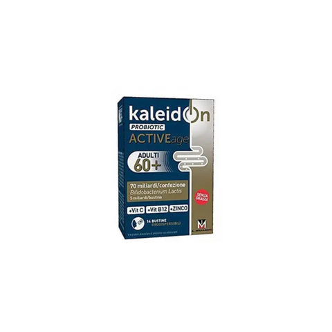 Kaleidon probiotic supplement boxes from Jag Couture London New York, featuring 14 pieces of 28g probiotic product.