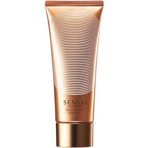 Kanebo Sensai Silky Bronze Self Tanning for Body 150ml bottle, smooth formula, natural bronze finish, in sleek packaging.