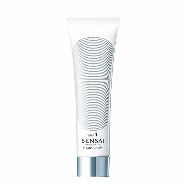 Kanebo Sensai Silky Purifying Cleansing Gel 125ml in a clear tube with a white cap, showing the product label.