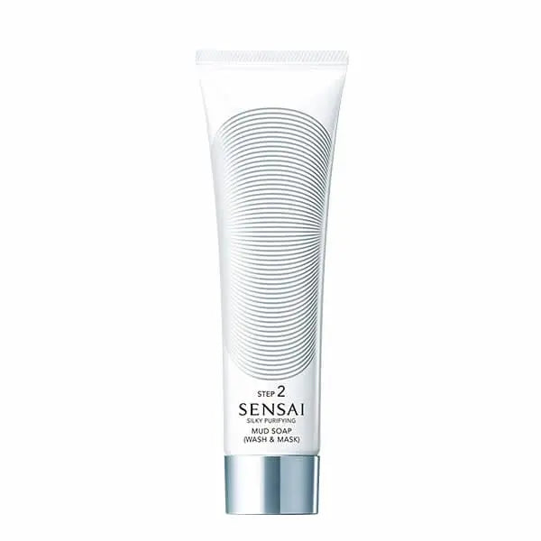 Kanebo Sensai Silky Purifying Mud Soap Wash and Mask in 125ml container, designed for deep cleansing and skin purification.