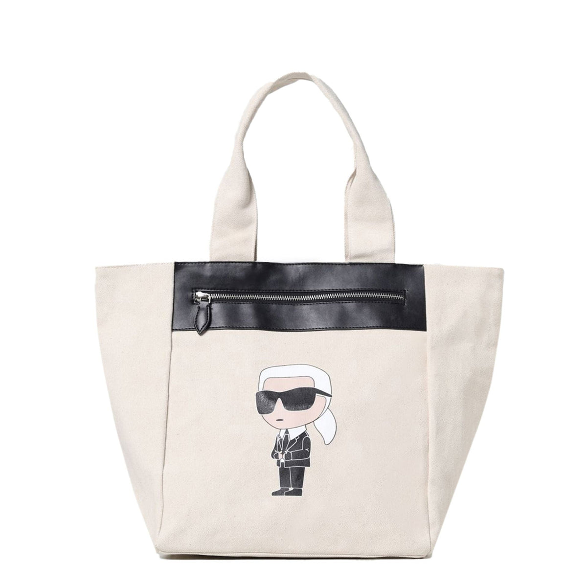 Karl Lagerfeld 230W3015-A106 natural handbag by Jag Couture London New York, showcasing the stylish design and textured material.