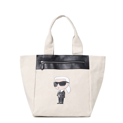 Karl Lagerfeld 230W3015-A106 natural handbag by Jag Couture London New York, showcasing the stylish design and textured material.