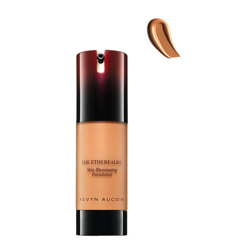 Kevyn Aucoin The Etherealist Skin Illuminating Foundation Deep EF 13 in a sleek bottle, showcasing luminous finish and deep skin tone.