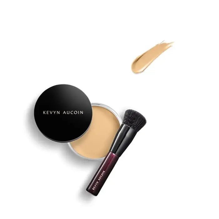 Kevyn Aucoin The Foundation Balm in Light FB 04, a smooth, creamy foundation applied on the face for a flawless finish.