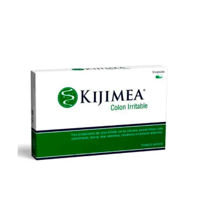Kijimea Irritable Colon capsules by Jag Couture London - New York, 84 capsules, close-up of the supplement bottle and label.