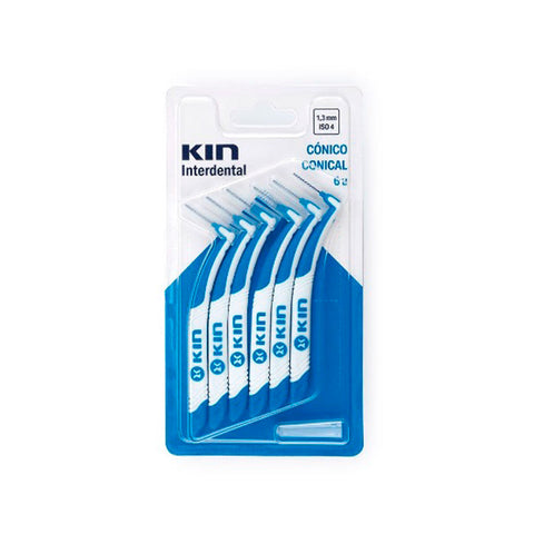 Jag Couture London New York Kin Interdental Tapered 1.3 mm dental floss picks, 6 units, designed for effective interdental cleaning.