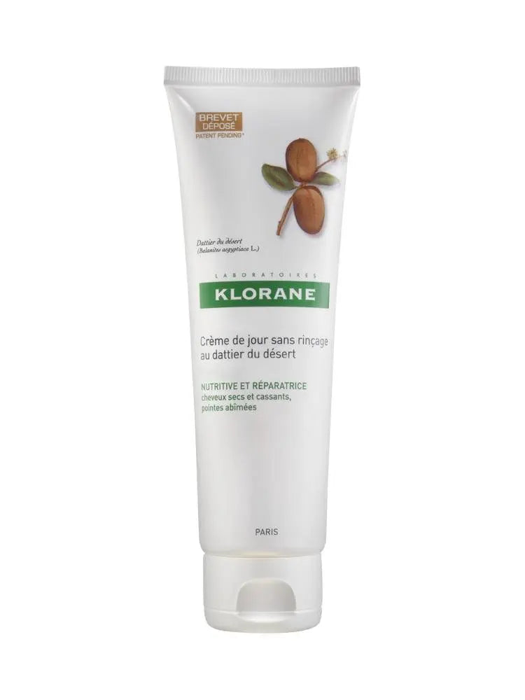 Klorane Daily No-Rinse Desert Date Care 125ml bottle by Jag Couture London - New York, showing the product and packaging.