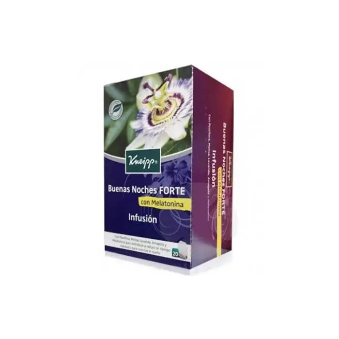 Kneipp Good Night Forte infusion tea bag by Jag Couture London New York, featuring herbal blend for relaxation and sleep.