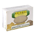 Krisbel Azufre Clay Soap by Jag Couture London New York, 125g bar featuring natural clay and sulfur for skincare.