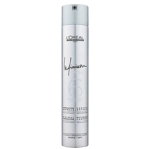 L’Oréal Professionnel Infinium Hairspray Soft 500ml bottle, styling hairspray with flexible hold, displayed on a clean background.