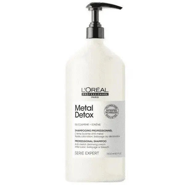 L'Oreal Professionnel Metal Detox shampoo 300ml in a sleek bottle, designed to remove metal build-up from hair, by Jag Couture London New York