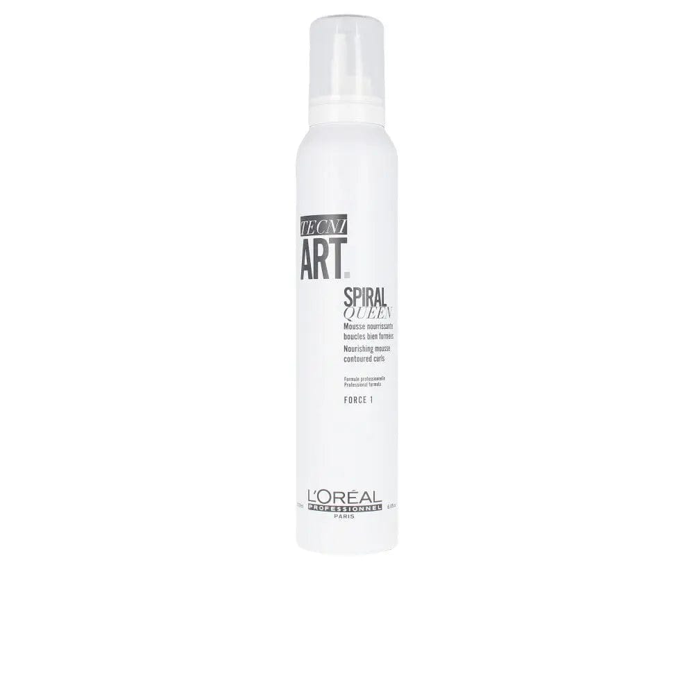 L'Oreal Professionnel Tecni Art Spiral Queen Nourishing Mousse 200ml, foamy hair styling product in a pump bottle