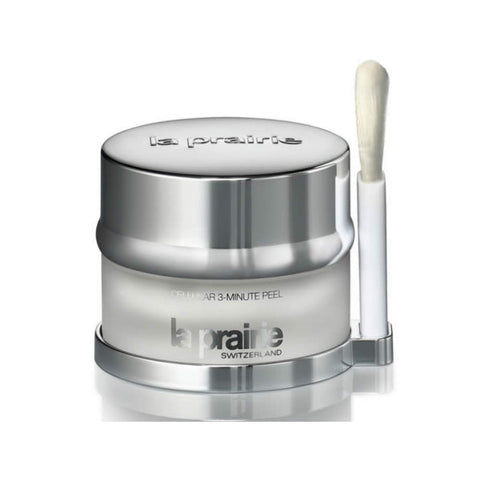 La Prairie Cellular 3 Minute Peel soft resurfacing mask in 40ml jar, showcasing smooth, creamy texture and elegant packaging.