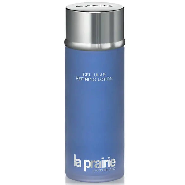 La Prairie Cellular Refining Lotion plant-based nourishing rinse in a 250ml bottle, with a sleek design and elegant packaging.