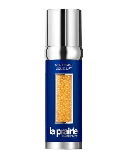 La Prairie Skin Cav Liquid Lift in 50ml bottle, featuring sleek packaging with a pump dispenser, on a neutral background.