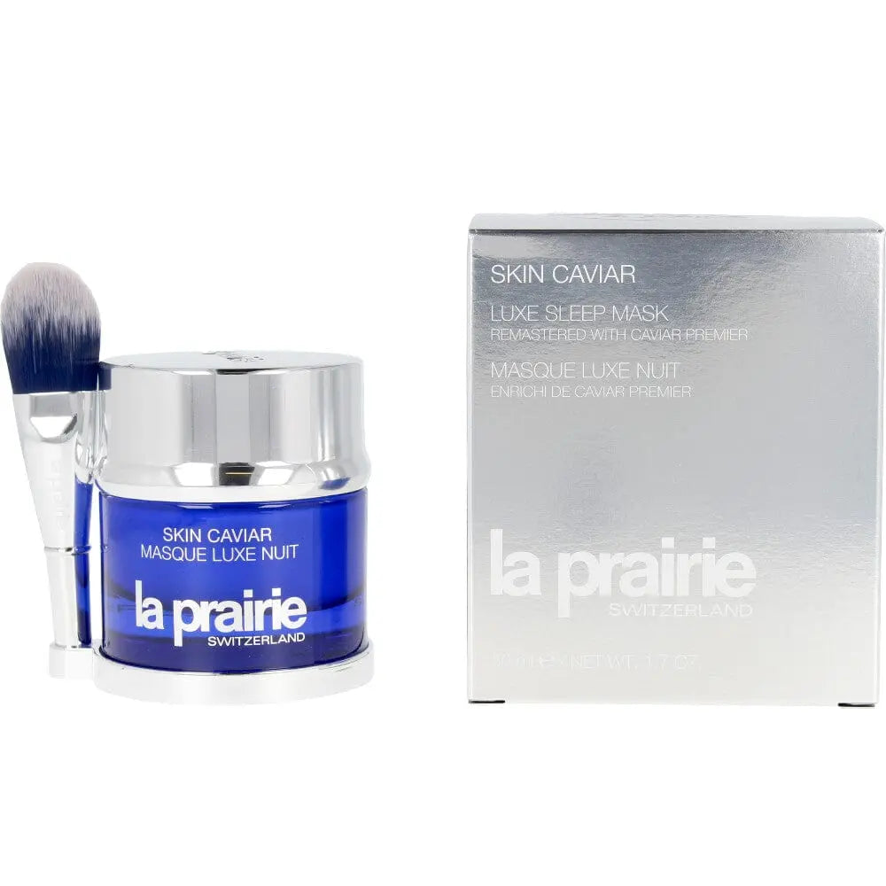 Jag Couture London New York La Prairie Skin Cav Luxe Sleep Mask 50ml in a sleek jar, designed for nourishing overnight skin care.