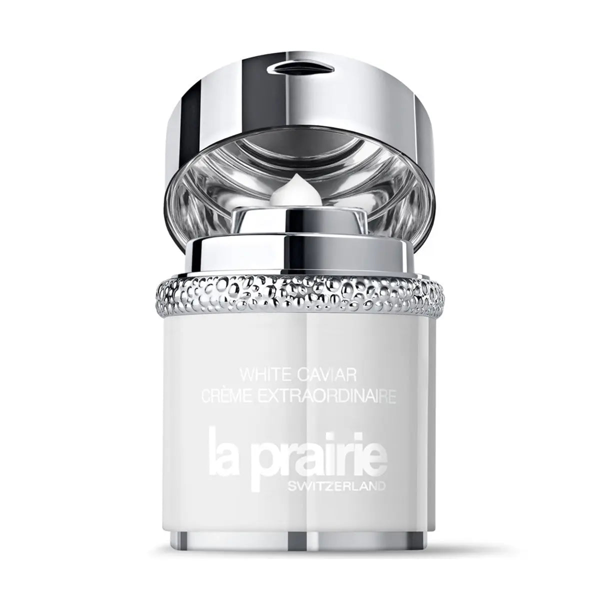 Luxurious La Prairie White Caviar Crema Extraordinaire 60ml jar with elegant packaging, showcasing the premium skincare product.