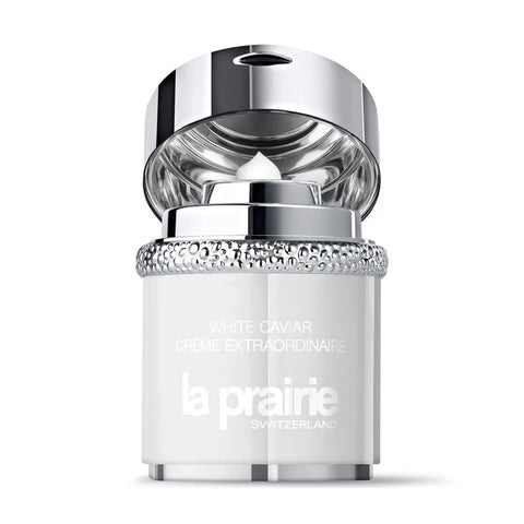 Luxurious La Prairie White Caviar Crema Extraordinaire 60ml jar with elegant packaging, showcasing the premium skincare product.
