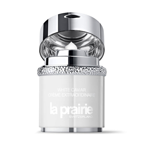 Luxurious La Prairie White Caviar Crema Extraordinaire 60ml jar with elegant packaging, showcasing a premium skincare product.