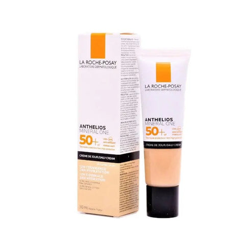 La Roche Posay Anthelios Mineral One Light SPF 50 30ml tube with white and blue packaging, designed for sun protection.