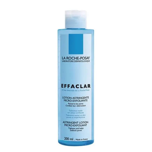 La Roche-Posay Effaclar Astringent Lotion 200ml bottle with label, shown on a clean background.