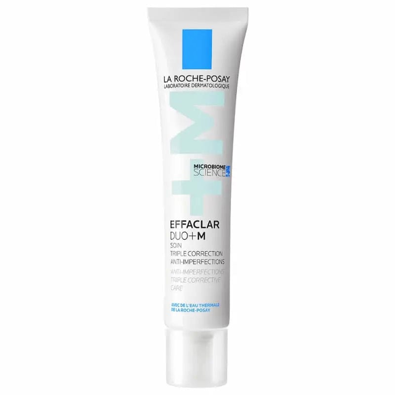 La Roche Posay Effaclar Duo+ M anti-imperfections cream in 40ml jar, featuring sleek packaging and label on a white background.
