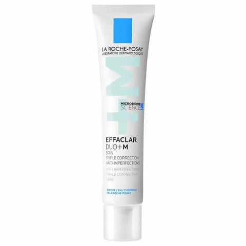 La Roche Posay Effaclar Duo+ M anti-imperfections cream in 40ml jar, featuring sleek packaging and label on a white background.