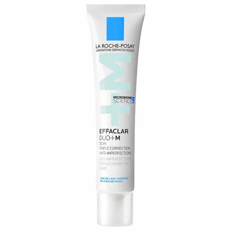 La Roche Posay Effaclar Duo+ M anti-imperfections cream in a 40ml tube, shown with its packaging and product label.