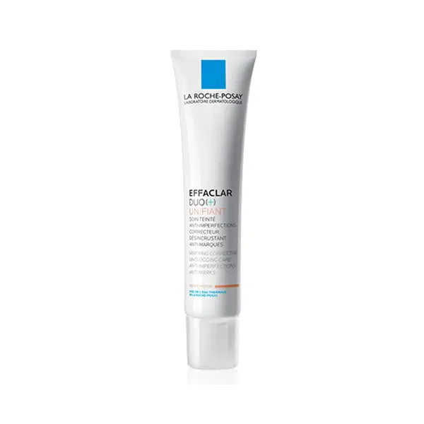 La Roche Posay Effaclar Duo Unifiant Medium 40ml skincare tube on a neutral background