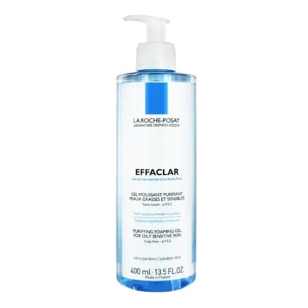 Jag Couture London New York La Roche Posay Effaclar Purifying Foaming Gel 400ml for oily and acne-prone skin, gentle cleansing.