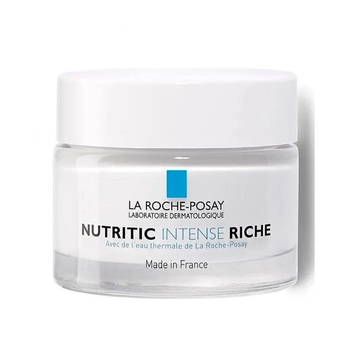 Jag Couture London New York La Roche Posay Nutritic 50ml skincare cream jar, close-up of the product container.