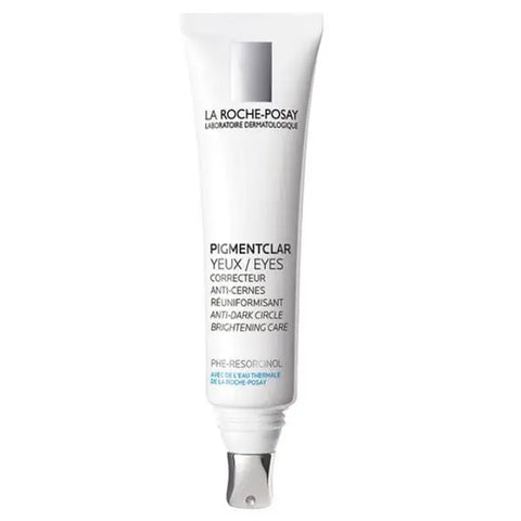 La Roche Posay Pigmentclar Eyes 15ml skincare tube with applicator, designed for eye area brightening and pigmentation reduction.