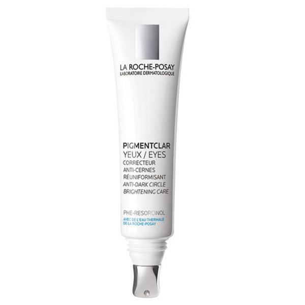 Jag Couture London Pigmentclar Eyes 15ml by La Roche Posay, showing a sleek white eye cream tube with blue accents.
