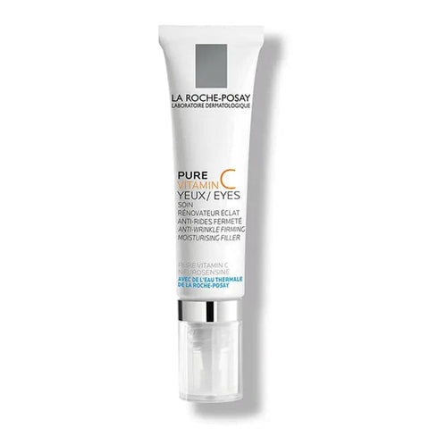 Jag Couture London New York La Roche Posay Pure Vitamin C Eyes 15ml eye cream in a sleek tube, designed for brightening and revitalizing the eye area.