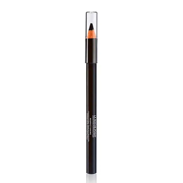 Black La Roche Posay Respectissime Soft Eye Pencil 1g with a sleek pencil design, suitable for precise eye makeup application.