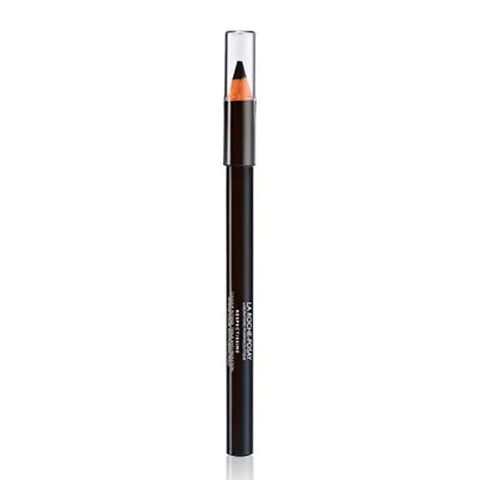 Black La Roche-Posay Respectissime Soft Eye Pencil 1g, shown with the pencil tip and packaging for precise eye makeup application.