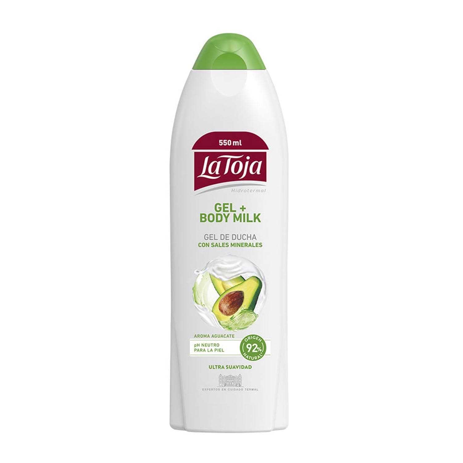 La Toja Aguacate Gel Crema Ducha 550ml from Jag Couture London, creamy avocado-scented shower gel in a large bottle.