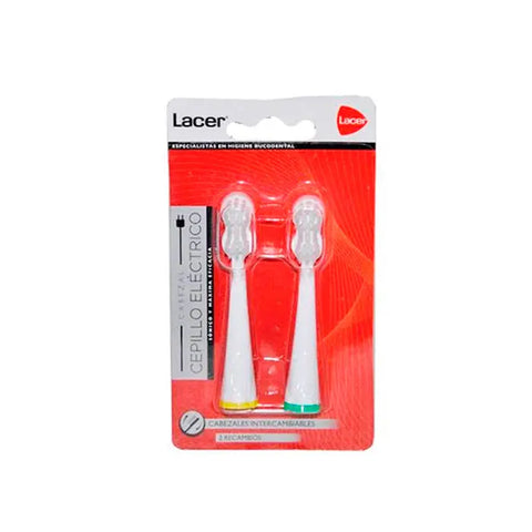 Jag Couture London-New York Lacer Sonic Brush Head spare parts for electric toothbrush, close-up of replacement brush head.