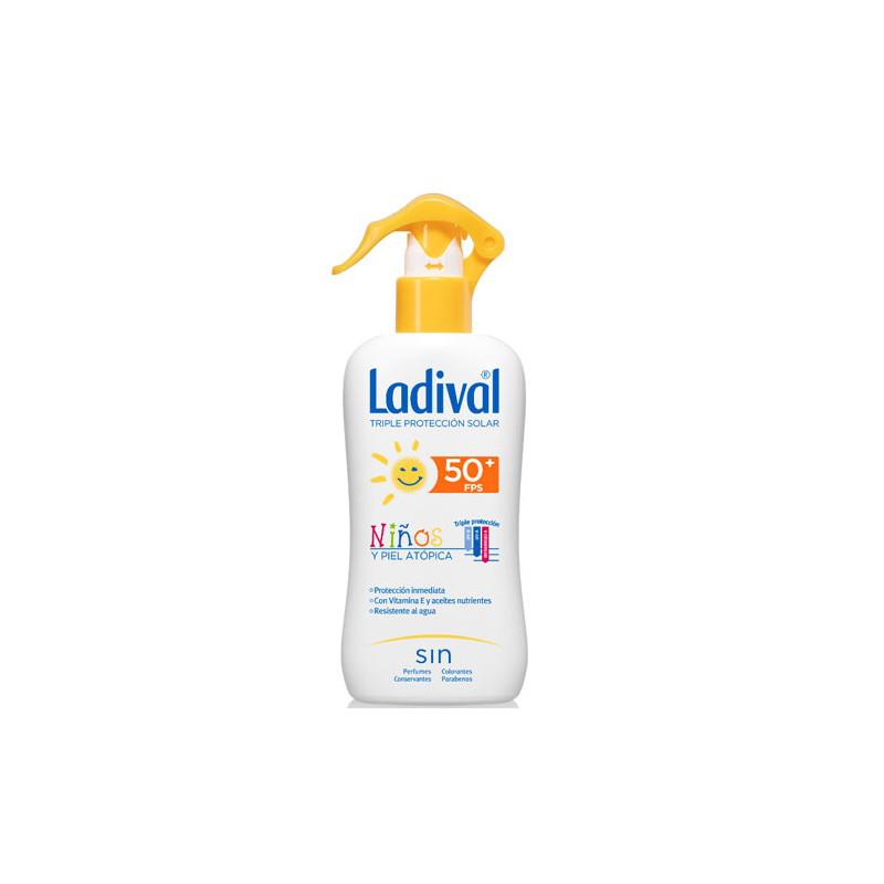 Ladival Spray for Children SPF 50 in a 200ml bottle by Jag Couture London – New York, sun protection product for kids.