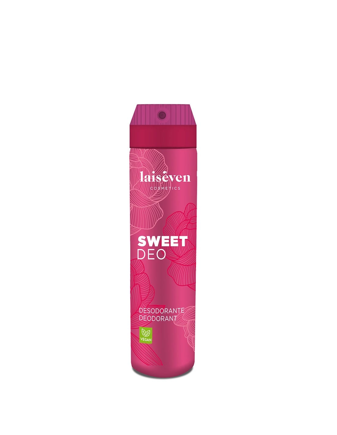 Laiseven Viaje Desodorante Spray Candy by Jag Couture London New York, 75ml, featuring a sleek spray bottle with colorful design.