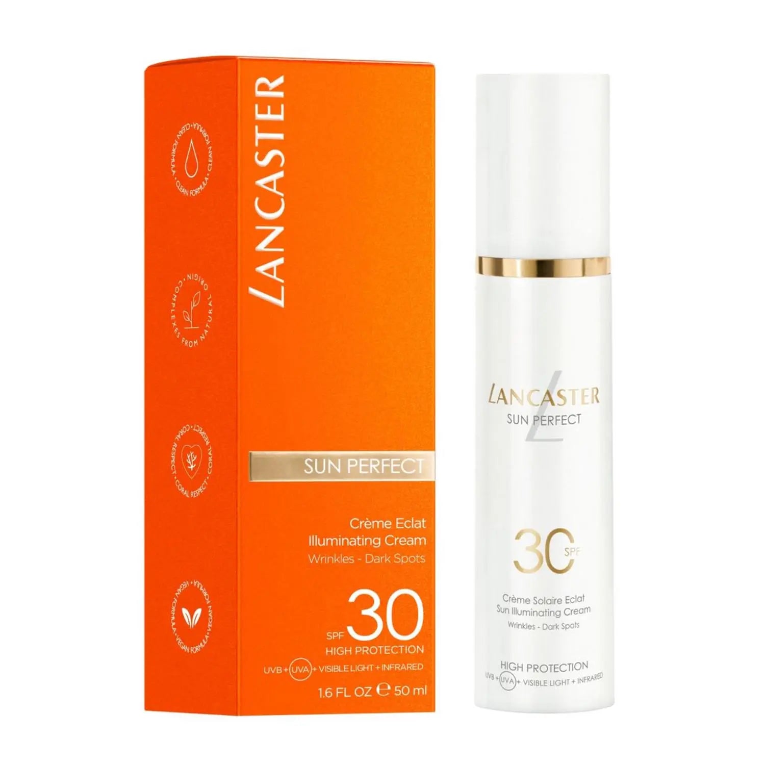 Lancaster Sun Perfect Illuminating Cream SPF30 with dark spots treatment, 50ml jar from Jag Couture London - New York