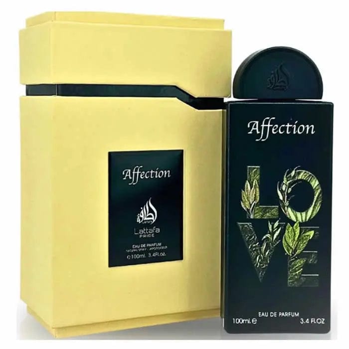 Lattafa Pride Affection Eau De Parfum spray by Jag Couture London New York, 100ml bottle with elegant design.