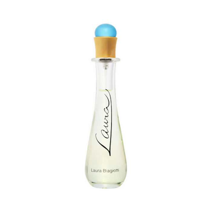 Laura Biagiotti Laura Eau De Toilette spray bottle, 50ml, with elegant packaging and floral fragrance design.
